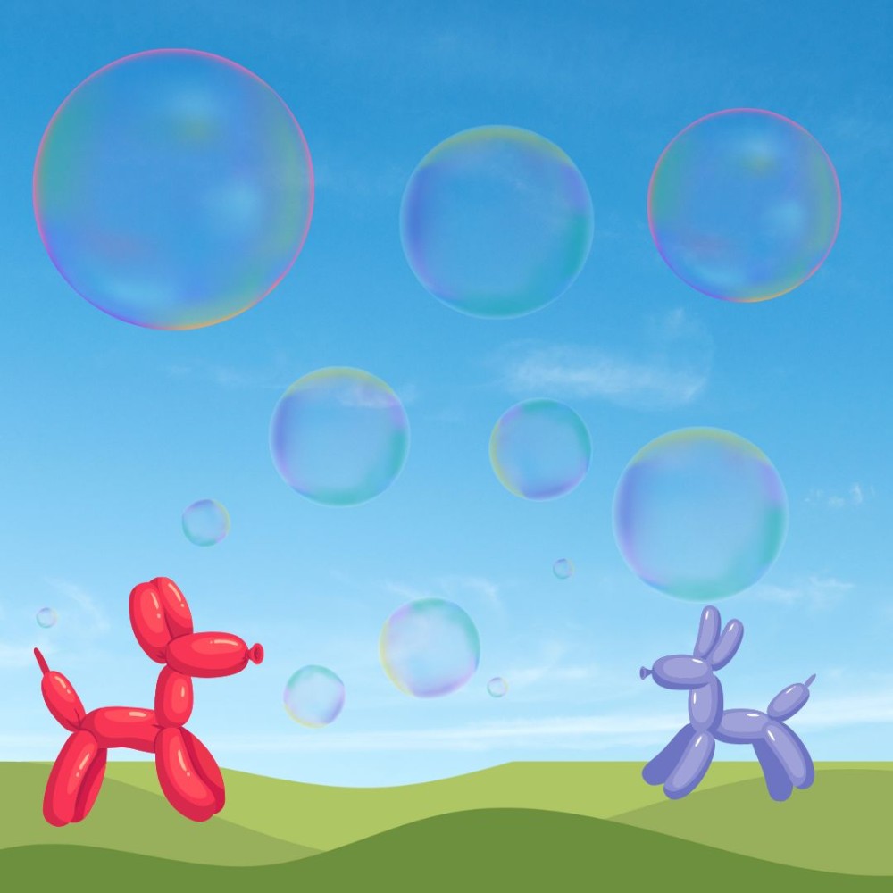 1pm - 2.30pm Bubbles and Balloons